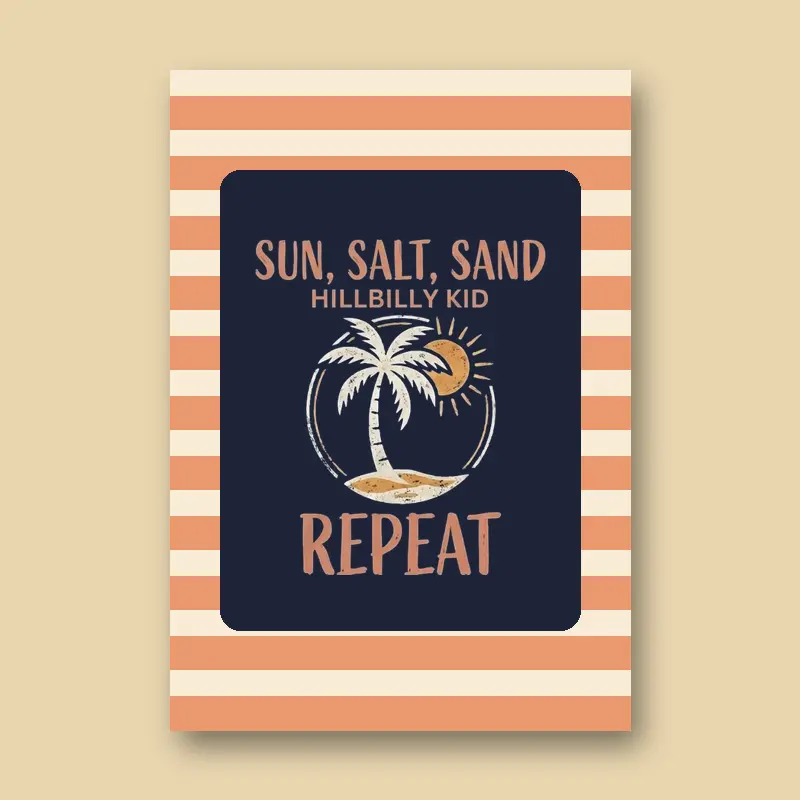 Sun, Salt, Sand, Repeat Beach Towel mockup