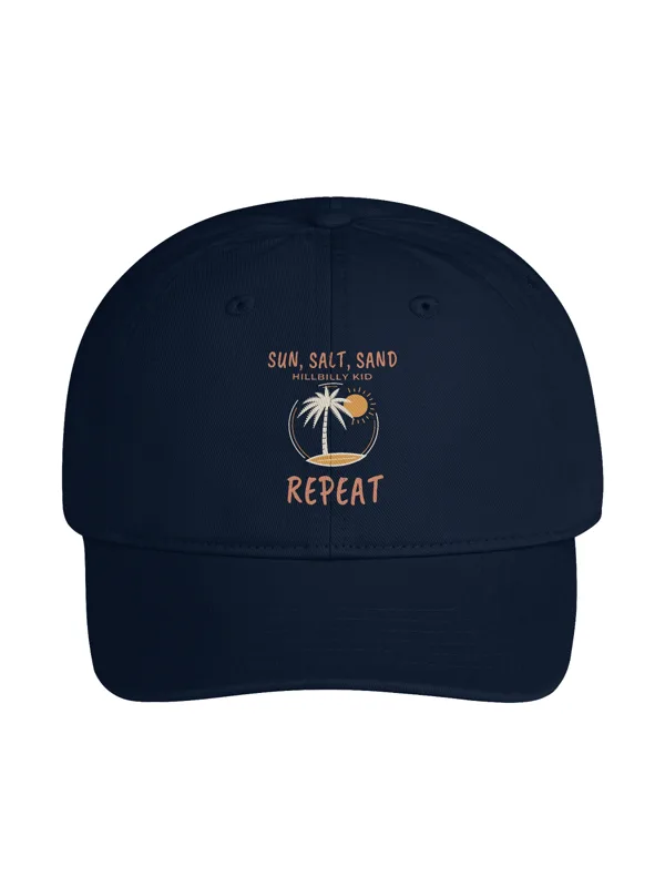 Hillbilly Kid Sun, Salt, Sand, Repeat embroidered dad hat