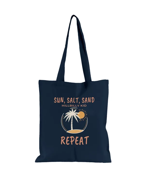 Hillbilly Kid Sun, Salt, Sand, Repeat tote bag